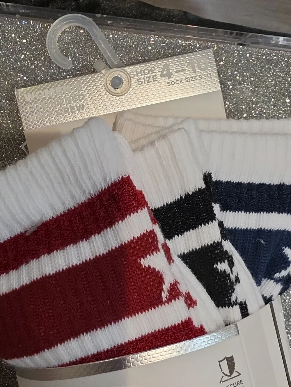 Converse 3-PK Cushioned Half Crew Chevron Star Striped Socks